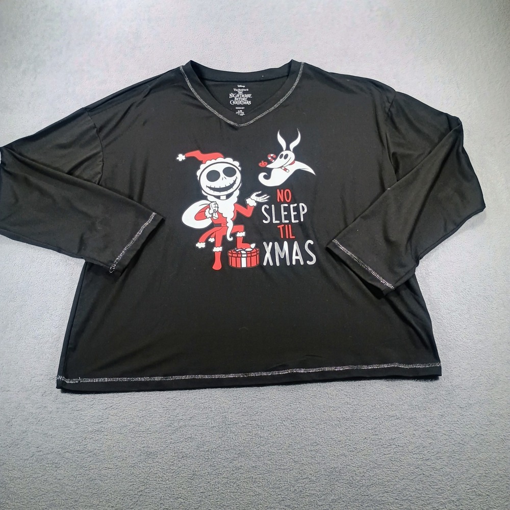 Disney Women Nightmare Before Christmas Black L Jack Skellington‎ Sleep Shirt